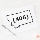 モンタナエリアコードステッカー 長方形シール (封筒)