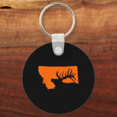 モンタナエルク狩り キーホルダー (正面)