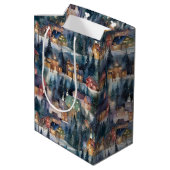 モンタナクリスマスアットミッドナイト通りウォーターカラー ミディアムペーパーバッグ (裏面アングル)