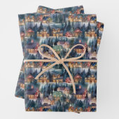 モンタナクリスマスアットミッドナイト通りウォーターカラー ラッピングペーパーシート (インサイチュ)