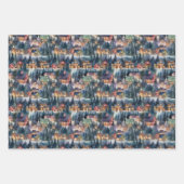 モンタナクリスマスアットミッドナイト通りウォーターカラー ラッピングペーパーシート (正面)