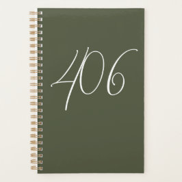 モンタナグリーンウィズホワイトエリアコードプランナー プランナー手帳