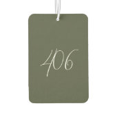 モンタナグリーン（ホワイトエリアコード付き）空気清浄機 カーエアーフレッシュナー (裏面)