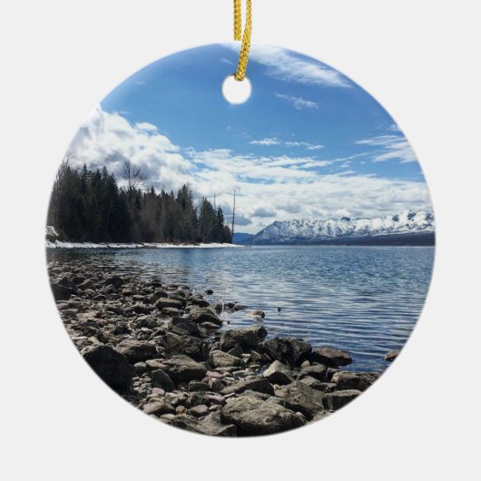 モンタナグレイシャーナショナルパーク セラミックオーナメント (正面)