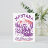 モンタナザトレジャー州エスト。1889クマ ポストカード (スタンド正面)