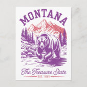 モンタナザトレジャー州エスト。1889クマ ポストカード (正面)