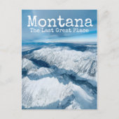 モンタナザラストプ素晴らしレイスウィンタースノーマウンテンズ ポストカード (正面)