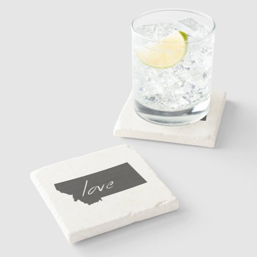 モンタナシェイプブラックチャックボードモンタナンラブ ストーンコースター (横)