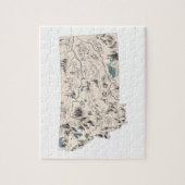 モンタナシェイプモンタナンヴィンテージ写真マップ ジグソーパズル (縦)
