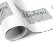 モンタナシェイプヴィンテージグレータイポグラフィ文字 ラッピングペーパー (ロールコーナー)