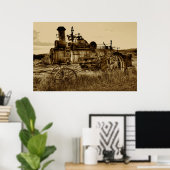 モンタナスチームトラクタ ポスター (ホームオフィス)