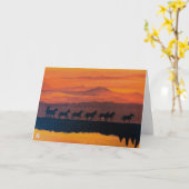 モンタナズバイアルフレッ絵を描ドキツネの野生の馬 カード (黄色い花)