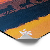 モンタナズバイアルフレッ絵を描ドキツネの野生の馬 ポスター (角)