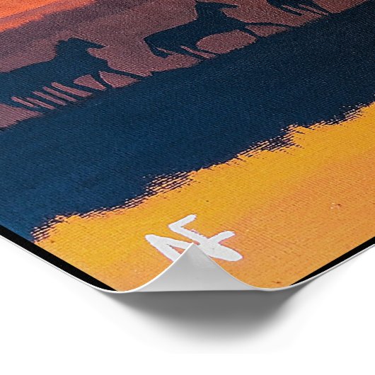 モンタナズバイアルフレッ絵を描ドキツネの野生の馬 ポスター (角)