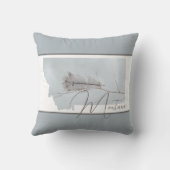 モンタナダスティブルーとグレーの羽 クッション (裏面)