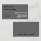 モンタナビジネスカード彫り石の外観 名刺 (正面/裏面)