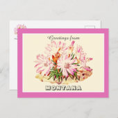 モンタナビタールートからのヴィンテージの挨拶 ポストカード (正面/裏面)