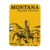 モンタナビッグスカイカントリーのヴィンテージ旅行ポスター マグネット (縦)