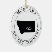 モンタナビッグスカイカントリークリスマスオーナメント セラミックオーナメント (右)