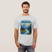モンタナビッグスカイマウンテンズリバーティー Tシャツ (正面フル)