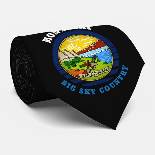 モンタナビッグスカイ州旗 ネクタイ (ロール)