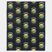 モンタナビッグスカイ州旗 フリースブランケット (正面)