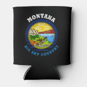 モンタナビッグスカイ州旗 缶クーラー (正面)