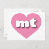 モンタナピンクハート – 私は山が大好き ポストカード (正面/裏面)