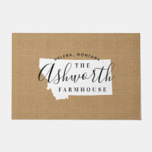 モンタナファミリーモノグラム州ドormat