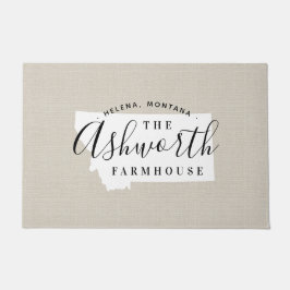 モンタナファミリーモノグラム州ドormat ドアマット