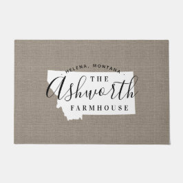 モンタナファミリーモノグラム州ドormat ドアマット