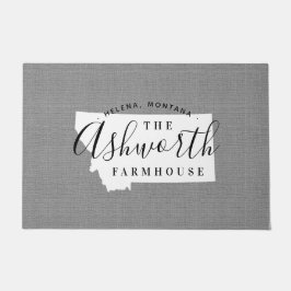 モンタナファミリーモノグラム州ドormat ドアマット