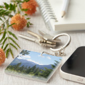 モンタナフォレストアンドマウンテンズシーニックビュー キーホルダー (正面右)