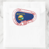 モンタナフラッグ登山カラビナー 長方形シール (バッグ)