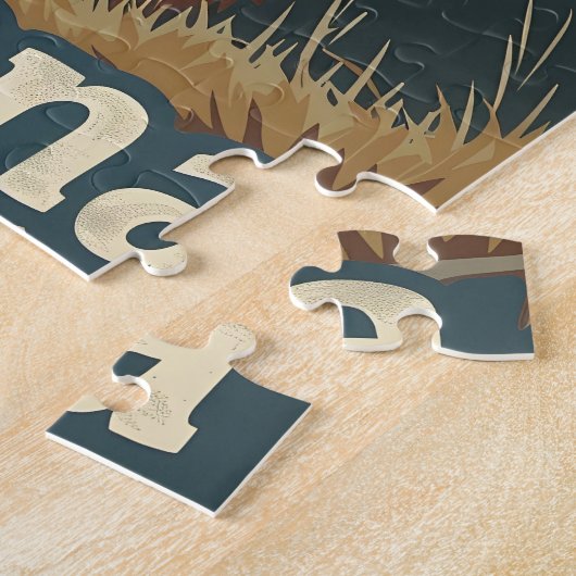 モンタナブラウンベアーグリーズリー ジグソーパズル (側面)