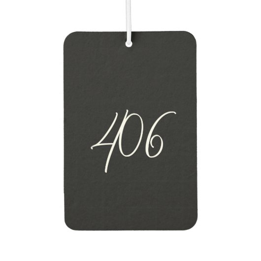 モンタナブラック（ホワイトエリアコード付き） カーエアーフレッシュナー (正面)