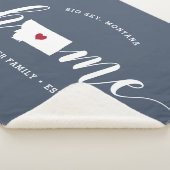 モンタナホーム州 パーソナライズされた シェルパブランケット (3/4)