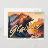 モンタナポストカード氷河 ポストカード (正面/裏面)