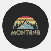 モンタナマウンテンズキャンピングハイキング ラウンドシール (正面)