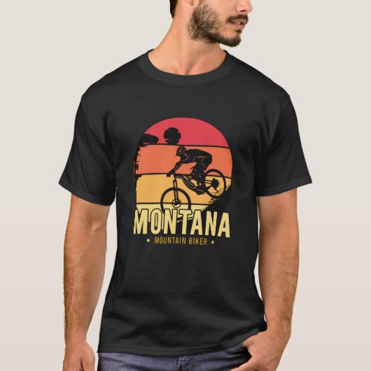 モンタナマウンテンバイクもしくは自転車に乗る人 Tシャツ (正面)