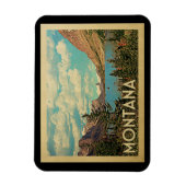 モンタナマグネットグレイシャーパークヴィンテージ マグネット (縦)