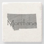 モンタナマップシェイプヴィンテージグレーシャルボード ストーンコースター (正面)