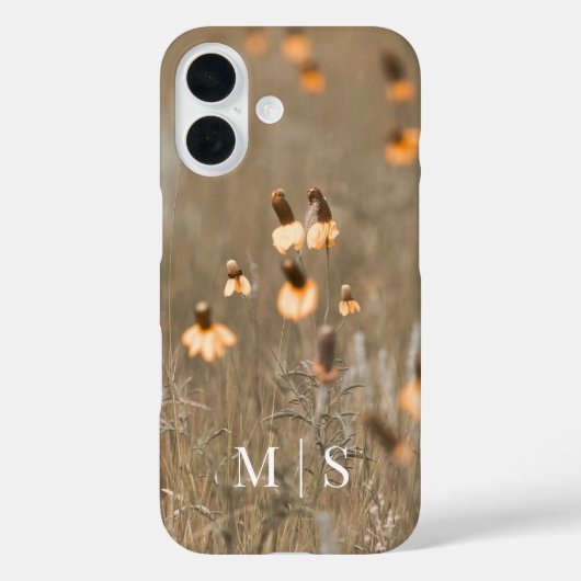 モンタナモノグラムの焼けオレンジ色の野草 Case-Mate iPhoneケース (裏面)