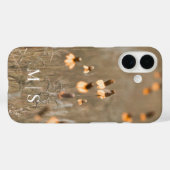モンタナモノグラムの焼けオレンジ色の野草 Case-Mate iPhoneケース (裏面 (横))