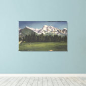 モンタナモンタナのミッションマウンテンズビュー キャンバスプリント (インサイチュ (ウッドフロア))