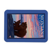 モンタナモンマベアアンドクブヴィンテージトラベル マグネット (横)