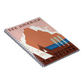 モンタナランドスケープアートヴィンテージ写真オールドエステティック ノートブック (右側)