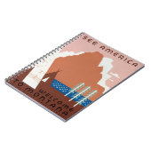 モンタナランドスケープアートヴィンテージ写真オールドエステティック ノートブック (左側)