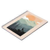 モンタナランドスケープアートヴィンテージ写真オールドエステティック ノートブック (左側)