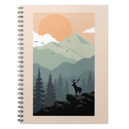 モンタナランドスケープアートヴィンテージ写真オールドエステティック ノートブック